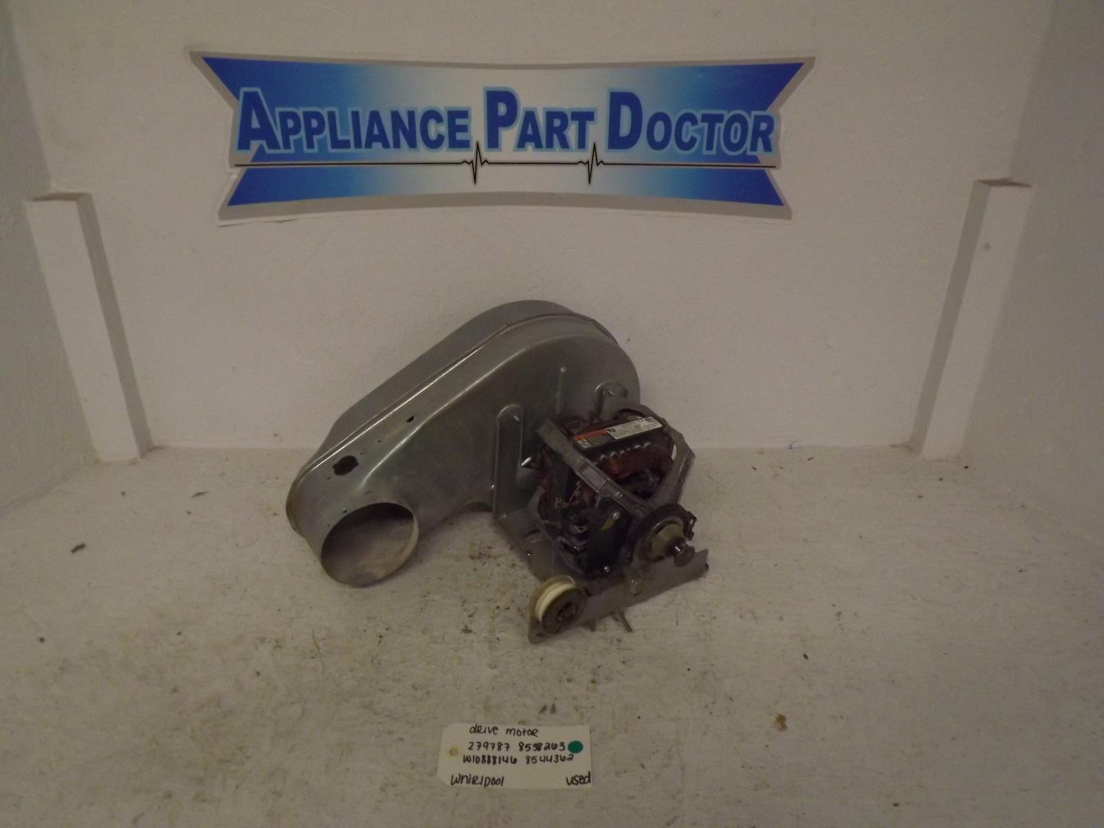 Whirlpool Dryer 279787 8538263 W10888146 8544362 Drive Motor Used Whirlpool Dryer 279787 8538263 W10888146 8544362 Drive Motor Used
